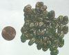 50 12mm Matte Olive Tulips with Gold